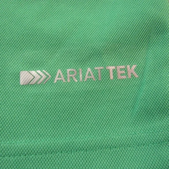 Ariat‎ Shirt Mens Large Green AriatTEK Heat Series Polo Performance Golf READ - Picture 10 of 12